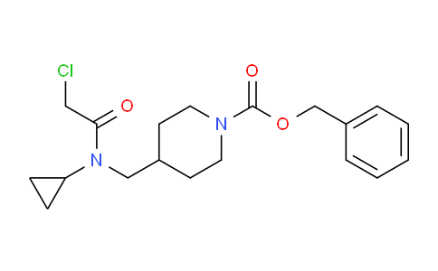 CAS No. 1353954-64-9, Benzyl 4-((2-chloro-N-cyclopropylacetamido)methyl)piperidine-1-carboxylate