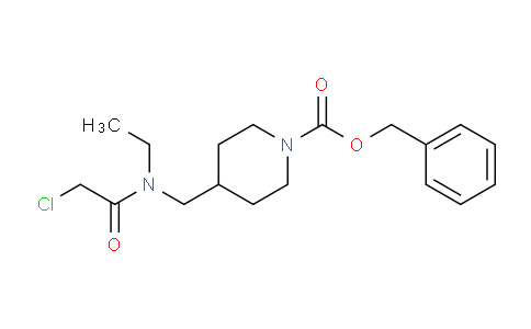 CAS No. 1353945-64-8, Benzyl 4-((2-chloro-N-ethylacetamido)methyl)piperidine-1-carboxylate