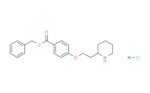 CAS No. 1220030-11-4, Benzyl 4-(2-(piperidin-2-yl)ethoxy)benzoate hydrochloride