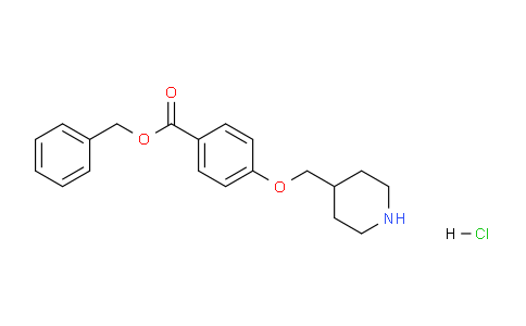 CAS No. 1220034-71-8, Benzyl 4-(piperidin-4-ylmethoxy)benzoate hydrochloride