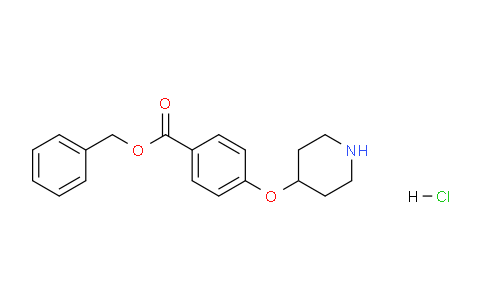 CAS No. 1220020-15-4, Benzyl 4-(piperidin-4-yloxy)benzoate hydrochloride