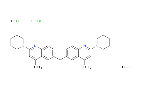 CAS No. 5463-36-5, Bis(4-methyl-2-(piperidin-1-yl)quinolin-6-yl)methane trihydrochloride