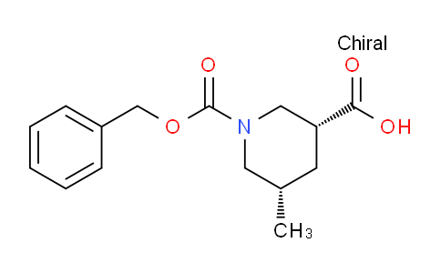CAS No. 168050-63-3, cis-1-((Benzyloxy)carbonyl)-5-methylpiperidine-3-carboxylic acid
