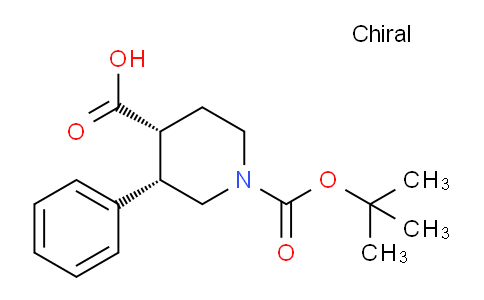 CAS No. 1068522-21-3, cis-1-(tert-Butoxycarbonyl)-3-phenylpiperidine-4-carboxylic acid