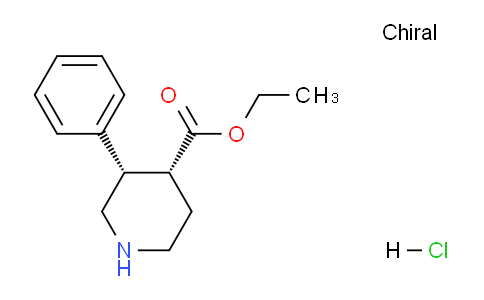 CAS No. 1027710-16-2, cis-Ethyl 3-phenylpiperidine-4-carboxylate hydrochloride