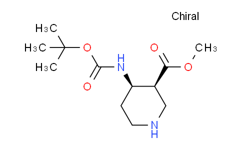 CAS No. 1217684-50-8, cis-Methyl 4-((tert-butoxycarbonyl)amino)piperidine-3-carboxylate
