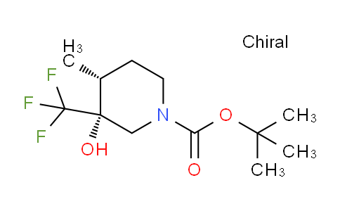 CAS No. 1951444-40-8, Cis-tert-butyl 3-hydroxy-4-methyl-3-(trifluoromethyl)piperidine-1-carboxylate