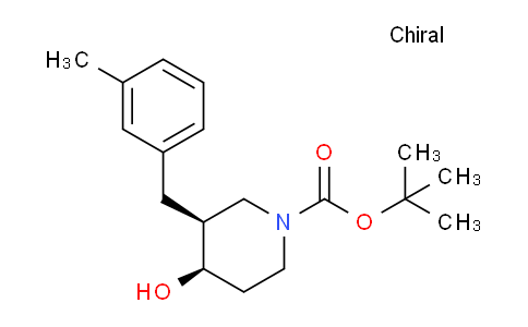 CAS No. 1445951-49-4, cis-tert-Butyl 4-hydroxy-3-(3-methylbenzyl)piperidine-1-carboxylate