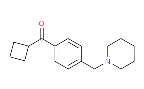 CAS No. 898775-73-0, Cyclobutyl 4-(piperidinomethyl)phenyl ketone