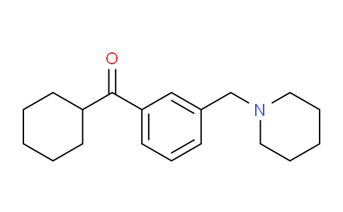CAS No. 898793-72-1, Cyclohexyl 3-(piperidinomethyl)phenyl ketone