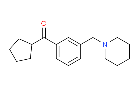 CAS No. 898793-70-9, Cyclopentyl 3-(piperidinomethyl)phenyl ketone