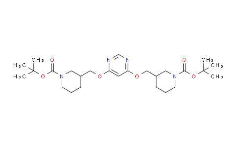 CAS No. 1353972-84-5, Di-tert-butyl 3,3'-((pyrimidine-4,6-diylbis(oxy))bis(methylene))bis(piperidine-1-carboxylate)