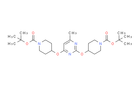 CAS No. 1289386-35-1, Di-tert-butyl 4,4'-((6-methylpyrimidine-2,4-diyl)bis(oxy))bis(piperidine-1-carboxylate)