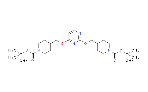 CAS No. 1261233-57-1, Di-tert-butyl 4,4'-((pyrimidine-2,4-diylbis(oxy))bis(methylene))bis(piperidine-1-carboxylate)