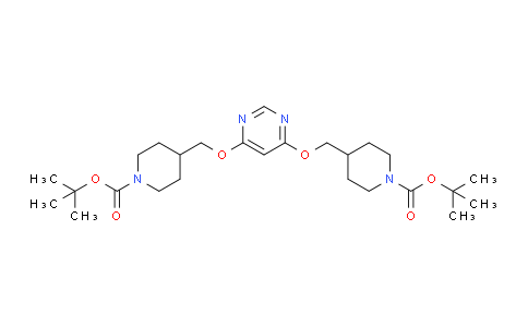CAS No. 1353956-51-0, Di-tert-butyl 4,4'-((pyrimidine-4,6-diylbis(oxy))bis(methylene))bis(piperidine-1-carboxylate)