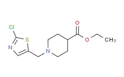 CAS No. 453557-58-9, Ethyl 1-((2-chlorothiazol-5-yl)methyl)piperidine-4-carboxylate