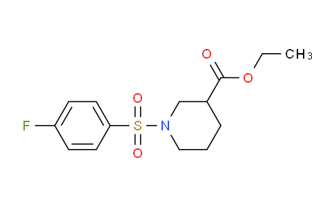 CAS No. 349624-53-9, Ethyl 1-((4-fluorophenyl)sulfonyl)piperidine-3-carboxylate