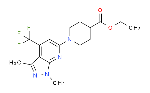 CAS No. 1305712-96-2, Ethyl 1-(1,3-dimethyl-4-(trifluoromethyl)-1H-pyrazolo[3,4-b]pyridin-6-yl)piperidine-4-carboxylate