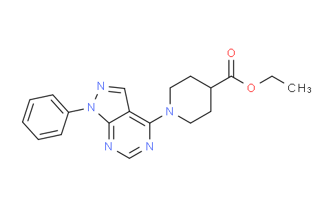 CAS No. 393845-35-7, Ethyl 1-(1-phenyl-1H-pyrazolo[3,4-d]pyrimidin-4-yl)piperidine-4-carboxylate