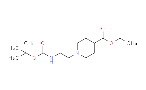 CAS No. 1221791-66-7, Ethyl 1-(2-((tert-butoxycarbonyl)amino)ethyl)piperidine-4-carboxylate