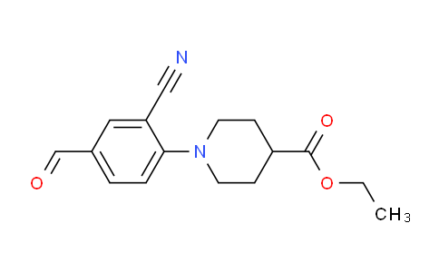 CAS No. 1272756-67-8, Ethyl 1-(2-cyano-4-formylphenyl)piperidine-4-carboxylate