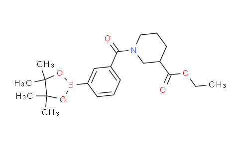 CAS No. 1073355-04-0, Ethyl 1-(3-(4,4,5,5-tetramethyl-1,3,2-dioxaborolan-2-yl)benzoyl)piperidine-3-carboxylate