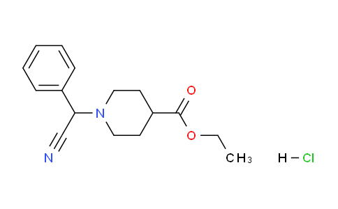 CAS No. 1208081-08-6, Ethyl 1-(cyano(phenyl)methyl)piperidine-4-carboxylate hydrochloride