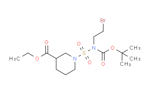 CAS No. 1017782-89-6, Ethyl 1-(N-(2-bromoethyl)-N-(tert-butoxycarbonyl)sulfamoyl)piperidine-3-carboxylate
