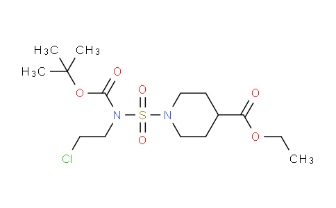 CAS No. 1135283-14-5, Ethyl 1-(N-(tert-butoxycarbonyl)-N-(2-chloroethyl)sulfamoyl)piperidine-4-carboxylate