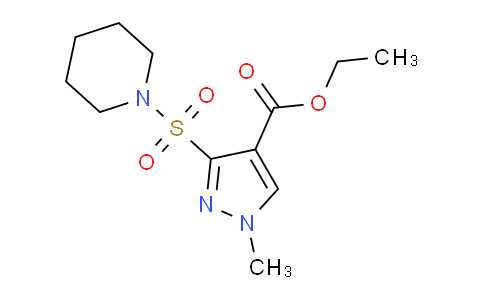 CAS No. 1260992-85-5, Ethyl 1-methyl-3-(piperidin-1-ylsulfonyl)-1H-pyrazole-4-carboxylate