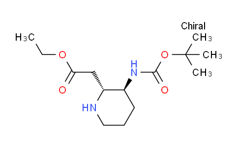 CAS No. 150618-13-6, Ethyl 2-((2R,3S)-3-((tert-butoxycarbonyl)amino)piperidin-2-yl)acetate