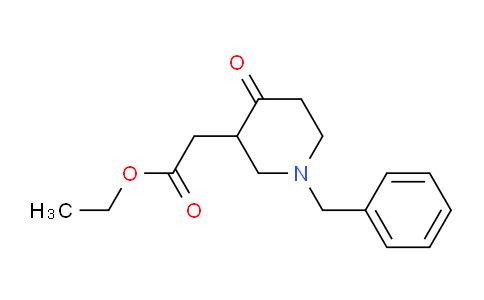 CAS No. 6947-75-7, Ethyl 2-(1-benzyl-4-oxopiperidin-3-yl)acetate