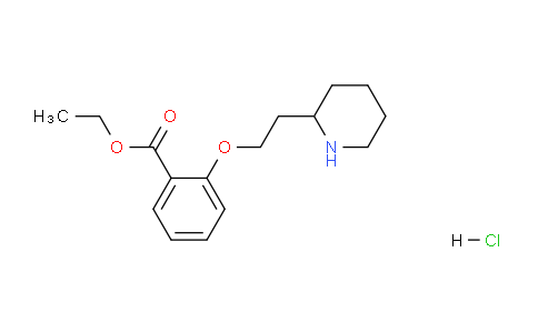 CAS No. 1220016-73-8, Ethyl 2-(2-(piperidin-2-yl)ethoxy)benzoate hydrochloride