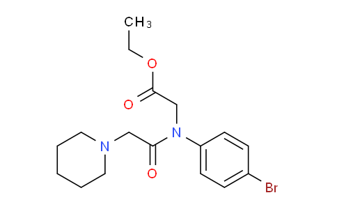 CAS No. 332128-44-6, Ethyl 2-(N-(4-bromophenyl)-2-(piperidin-1-yl)acetamido)acetate