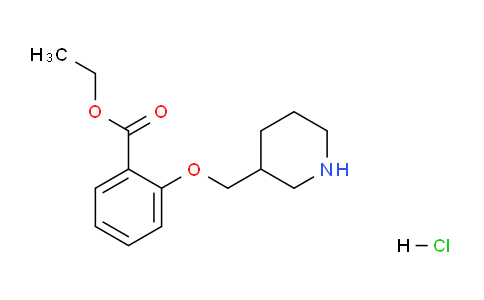 CAS No. 1219979-25-5, Ethyl 2-(piperidin-3-ylmethoxy)benzoate hydrochloride