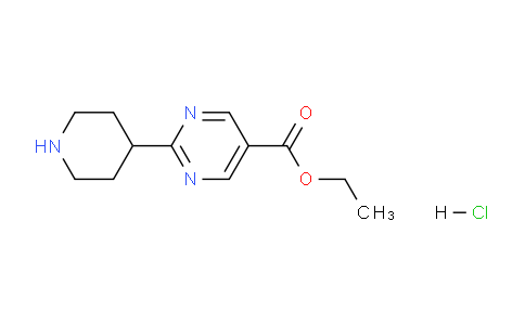 CAS No. 1447606-15-6, Ethyl 2-(piperidin-4-yl)pyrimidine-5-carboxylate hydrochloride