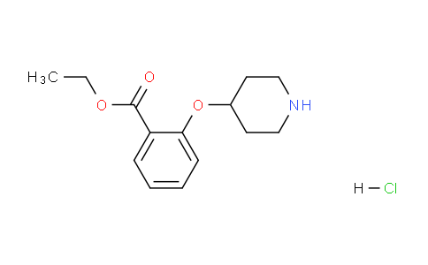 CAS No. 1220016-86-3, Ethyl 2-(piperidin-4-yloxy)benzoate hydrochloride