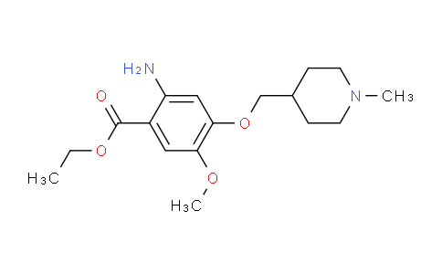 CAS No. 264208-66-4, Ethyl 2-amino-5-methoxy-4-((1-methylpiperidin-4-yl)methoxy)benzoate