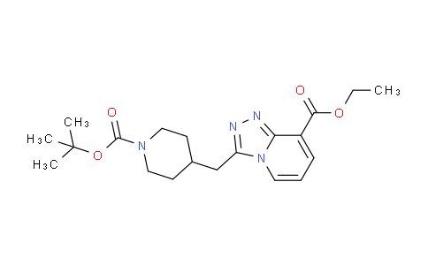 CAS No. 1211592-94-7, Ethyl 3-((1-(tert-butoxycarbonyl)piperidin-4-yl)methyl)-[1,2,4]triazolo[4,3-a]pyridine-8-carboxylate