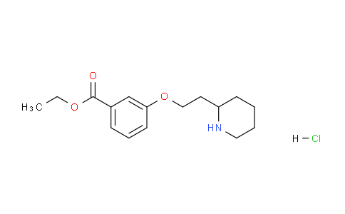 CAS No. 1220031-88-8, Ethyl 3-(2-(piperidin-2-yl)ethoxy)benzoate hydrochloride