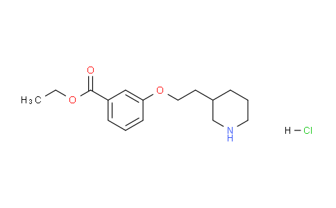 CAS No. 1219980-78-5, Ethyl 3-(2-(piperidin-3-yl)ethoxy)benzoate hydrochloride