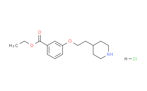 CAS No. 1220031-86-6, Ethyl 3-(2-(piperidin-4-yl)ethoxy)benzoate hydrochloride