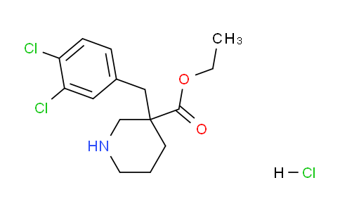 CAS No. 1171731-18-2, Ethyl 3-(3,4-dichlorobenzyl)piperidine-3-carboxylate hydrochloride