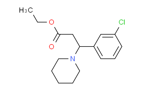 CAS No. 1351393-71-9, Ethyl 3-(3-chlorophenyl)-3-(piperidin-1-yl)propanoate