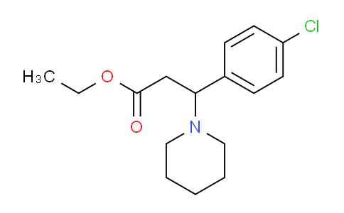 CAS No. 1351384-03-6, Ethyl 3-(4-chlorophenyl)-3-(piperidin-1-yl)propanoate