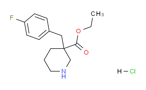 CAS No. 1189694-37-8, Ethyl 3-(4-fluorobenzyl)piperidine-3-carboxylate hydrochloride