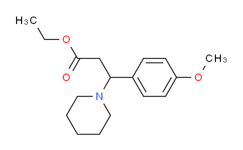 CAS No. 375369-67-8, Ethyl 3-(4-methoxyphenyl)-3-(piperidin-1-yl)propanoate