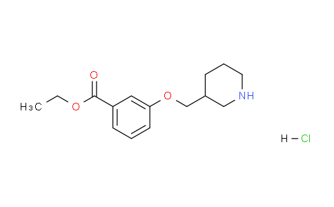 CAS No. 1220027-82-6, Ethyl 3-(piperidin-3-ylmethoxy)benzoate hydrochloride