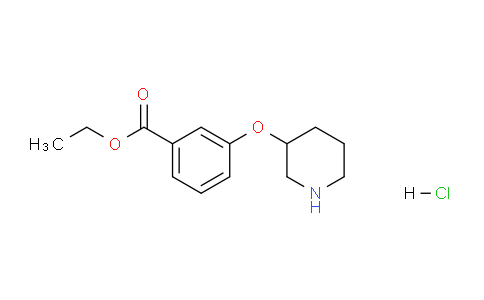 CAS No. 1220033-70-4, Ethyl 3-(piperidin-3-yloxy)benzoate hydrochloride
