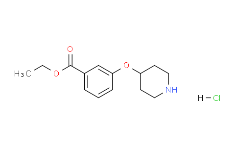 CAS No. 1220019-62-4, Ethyl 3-(piperidin-4-yloxy)benzoate hydrochloride